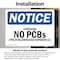 Signmission Contains No PCBs Polychlorinated Biphenyls OSHA Notice Sign, Vinyl Decal, 10in W x 7in L, 2PK OS-2PACK-NS-D-710-L-15368 - alternate 4